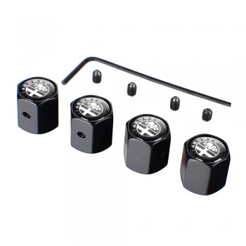 Auto Accessories Wheel Valve Caps for Alfa Romeo 155 159 MITO Giulia GT Giulietta 147 156 Brera Spider 147GT Airtight Cover