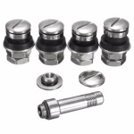 4 Pcs/Set Universal Chrome Stealth Flush mount Car Wheel Tire Tyre Valve Stems Tube Cap