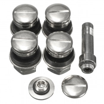 4 Pcs/Set Universal Chrome Stealth Flush mount Car Wheel Tire Tyre Valve Stems Tube Cap