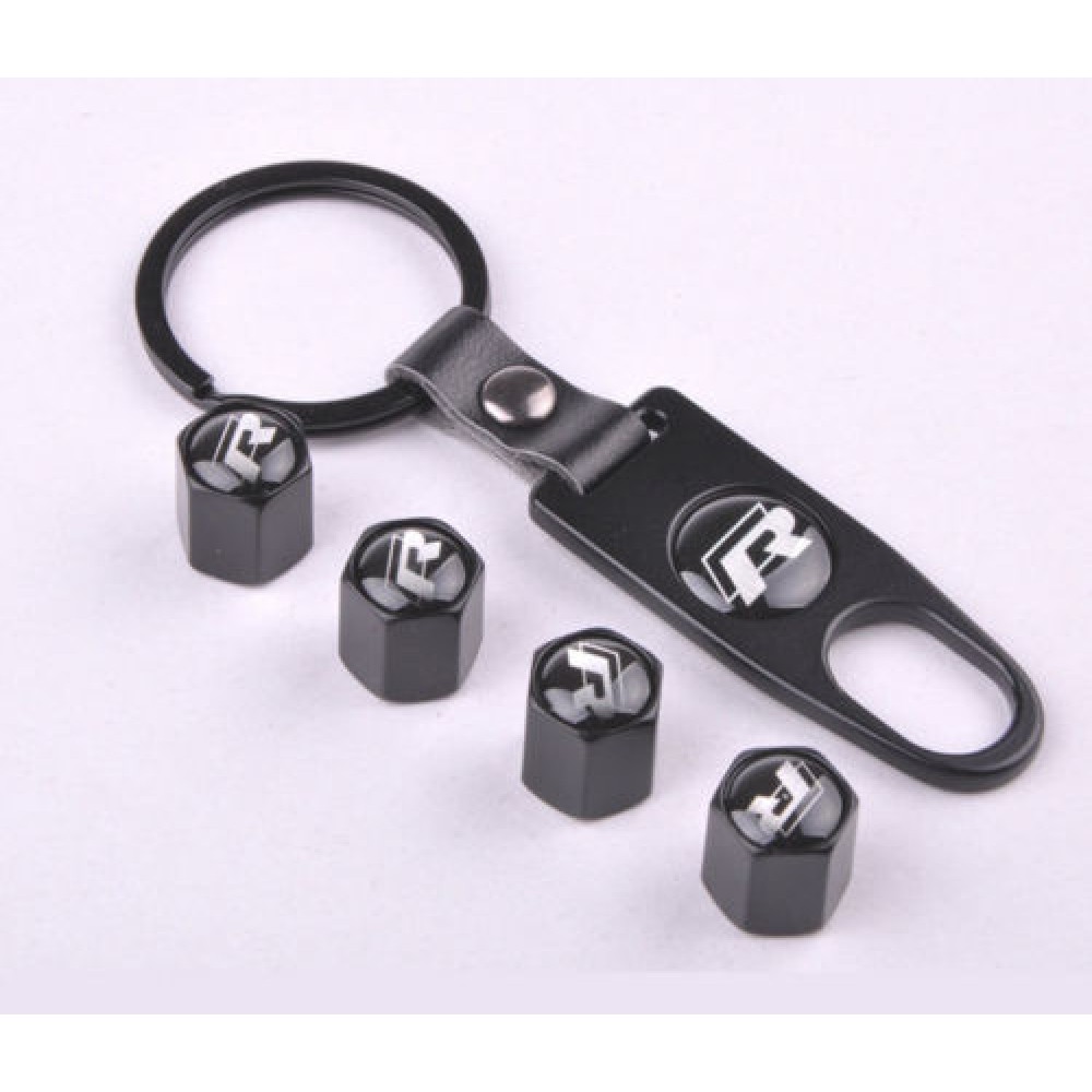 4Pcs/set R Wheel Tire Stem Air Valve Cap Tire Valve Stems for Volkswagen VW Golf MK5 MK6 MK7 Jetta Scirocco