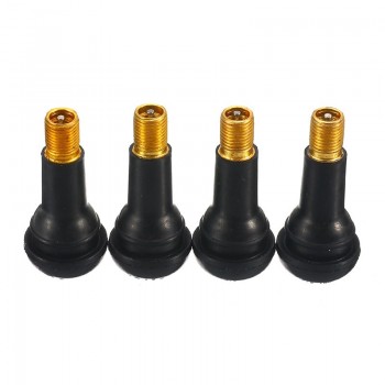 4 PCS TR413 Short Tyre Rubber Valve Stems Auto Black Snap-In Tire Valve Car Styling