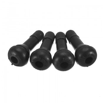 4 PCS TR413 Short Tyre Rubber Valve Stems Auto Black Snap-In Tire Valve Car Styling
