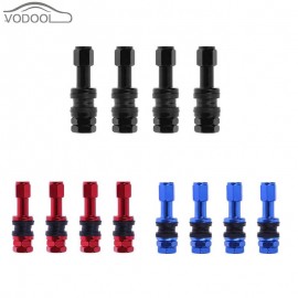 4Pcs Car Auto Stainless Steel Clamp-in Tubeless Wheel Tire Valve Automobiles Metal Tyre Valve Stem Motorcycle Scooter Accessory
