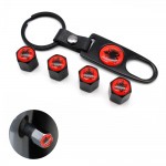 4Pcs Zinc Alloy Albania flag Car Wheel Tire Valve Caps Air Cover+1Pcs Leather Buckle Wrench Car Styling Accessories