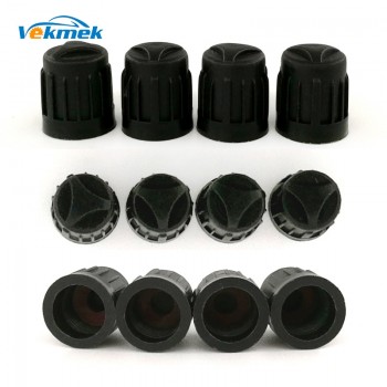 100pcs Plastic Tire Valve Caps with Rubber O-ring Seal Black amp; Green High Quality Car Tyre Valve Stem Dust Cover Car Accessories