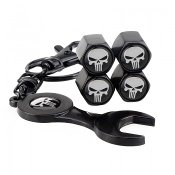 Vehicle Car Wheel Tire Stems Valves Caps Dust Air Skull Logo For Smart Mini Forfour BMW Audi Toyota Honda Ford Renault Jaguar
