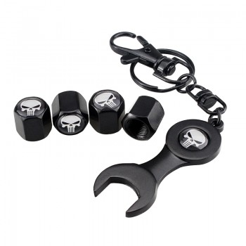 Vehicle Car Wheel Tire Stems Valves Caps Dust Air Skull Logo For Smart Mini Forfour BMW Audi Toyota Honda Ford Renault Jaguar
