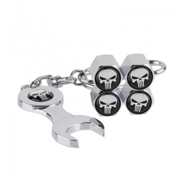 Vehicle Car Wheel Tire Stems Valves Caps Dust Air Skull Logo For Smart Mini Forfour BMW Audi Toyota Honda Ford Renault Jaguar
