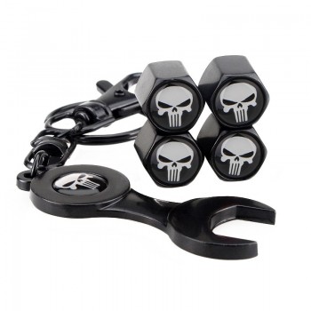 Vehicle Car Wheel Tire Stems Valves Caps Dust Air Skull Logo For Smart Mini Forfour BMW Audi Toyota Honda Ford Renault Jaguar