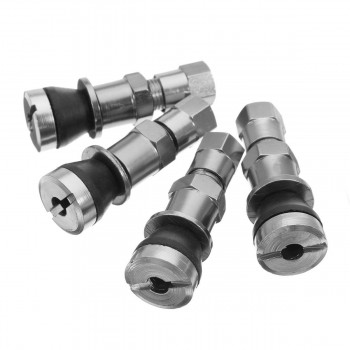 4Pcs TR416SS Car Tubeless Tyre Valve Stem Caps Universal Wheel Tire Air Valve Stem Alloy+Rubber