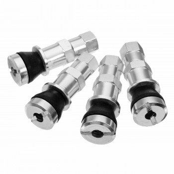 4Pcs TR416SS Car Tubeless Tyre Valve Stem Caps Universal Wheel Tire Air Valve Stem Alloy+Rubber