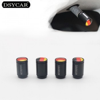 DSYCAR 4Pcs/lot Universal Germany flag Car Moto Bike Tire Wheel Valve Cap Dust covers Car Styling for Fiat Audi Ford Bmw car