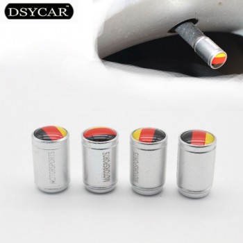 DSYCAR 4Pcs/lot Universal Germany flag Car Moto Bike Tire Wheel Valve Cap Dust covers Car Styling for Fiat Audi Ford Bmw car
