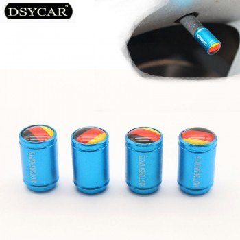 DSYCAR 4Pcs/lot Universal Germany flag Car Moto Bike Tire Wheel Valve Cap Dust covers Car Styling for Fiat Audi Ford Bmw car