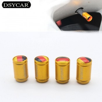 DSYCAR 4Pcs/lot Universal Germany flag Car Moto Bike Tire Wheel Valve Cap Dust covers Car Styling for Fiat Audi Ford Bmw car
