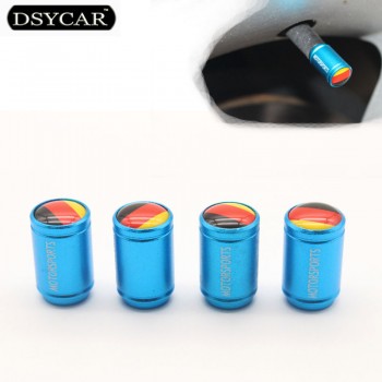 DSYCAR 4Pcs/lot Universal Germany flag Car Moto Bike Tire Wheel Valve Cap Dust covers Car Styling for Fiat Audi Ford Bmw car