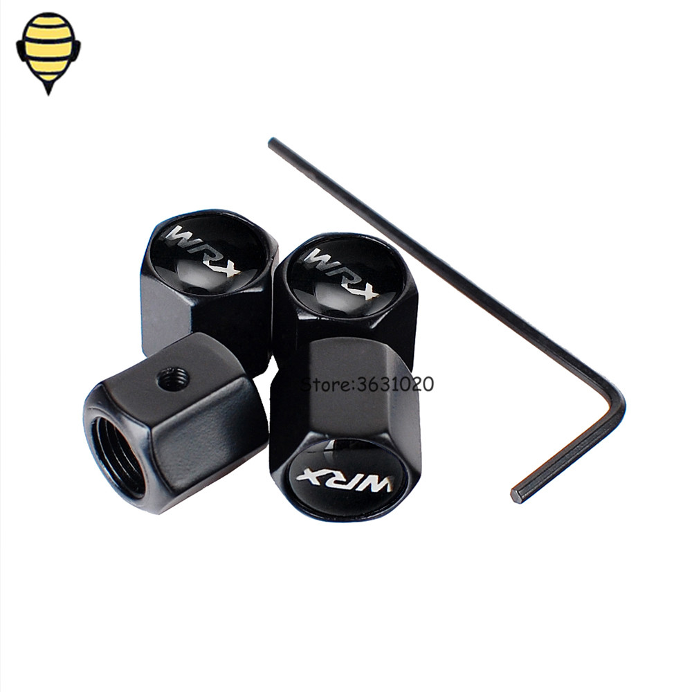 for WRX logo Car Styling Auto Wheels Sticker Tire Valve Stem Caps for Subaru STI Legacy WRX Impreza XV Outback Forester Tribeca