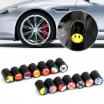 4pcs/set Car Motorcycle Bicycle Automobiles Wheel Tire Valve Caps Dust Cover metal national flag emblem car accessories