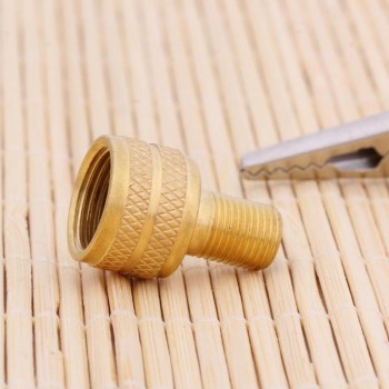 Tyre Valve Reducer Cap Cat Loader Earthmover EM Wheel Large Bore Tractor Copper Interior Tire Valve Converter Accessories
