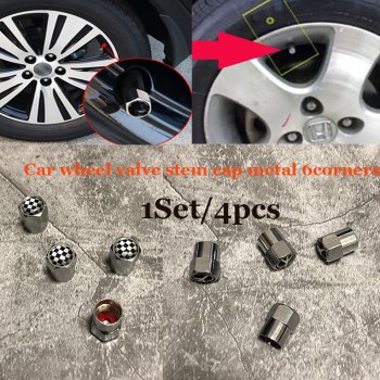 6corners car wheel valve stem cap For bmw Audi benz vw kia prosche peuget Ford jeep Benz ...1set auto wheel tire valve covers
