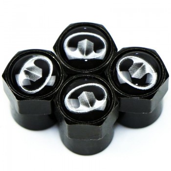 4pcs Carbon black New Style Car Badge Wheel Tire Valve Cap Tyre Dust Cap For opel opc alfa lada renault MAZDA Great Wall