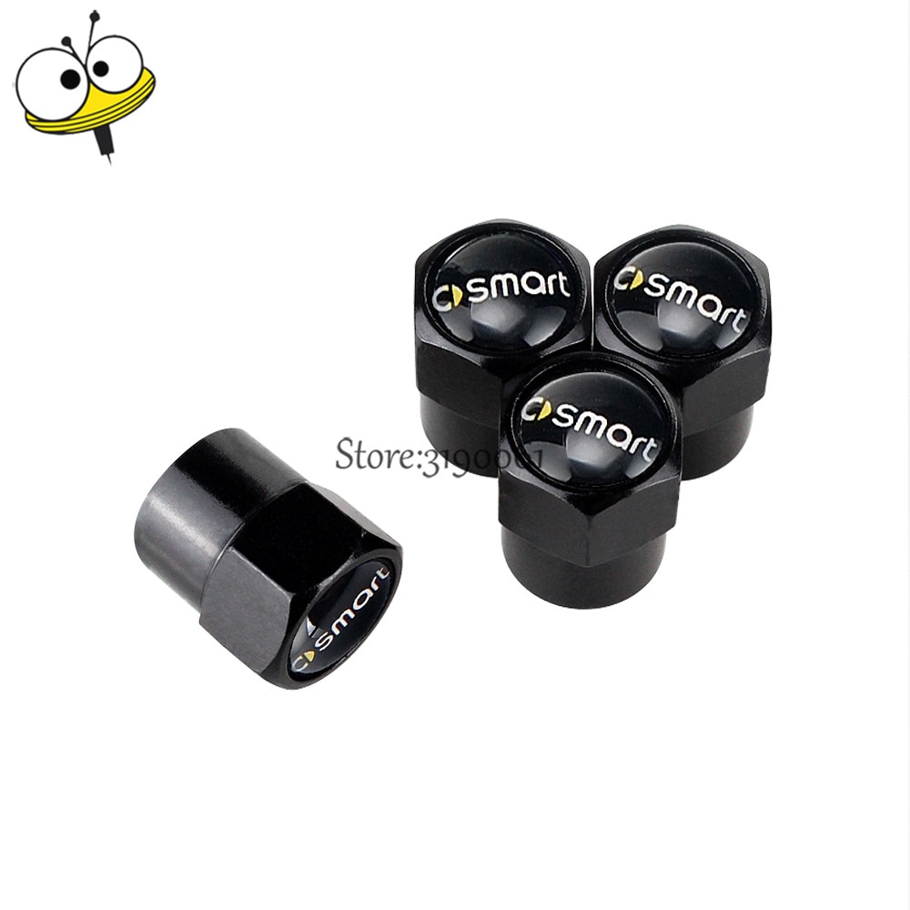 Car Styling Wheel Tire Valve Stem Caps Rim Sticker For Mercedes-BENZ Smart W203 W204 Roadster forstars fortwo forspeed brabus