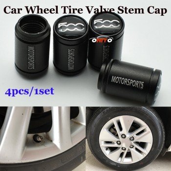 1set/4pcs car wheel valve stem caps auto wheel tire covers for Fiat Punto 500 Stilo Bravo Ducato Palio Grande Punto 2 Uno