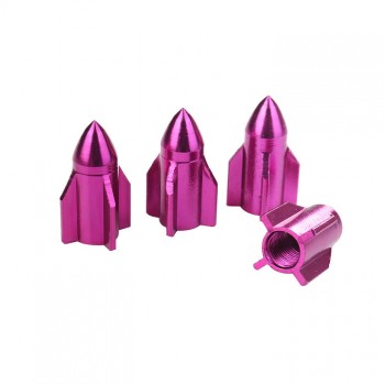 4PCS Rocket design Car Truck Air Port Cover Tire Rim Valve Wheel Stem Caps Motorcycle Bicycle Wheel Tire Valve Cap Car Styling