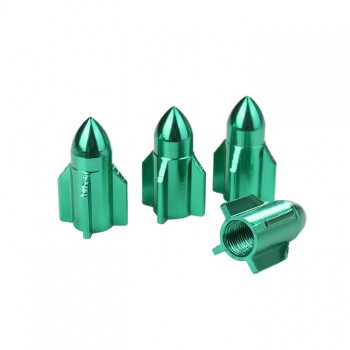 4PCS Rocket design Car Truck Air Port Cover Tire Rim Valve Wheel Stem Caps Motorcycle Bicycle Wheel Tire Valve Cap Car Styling