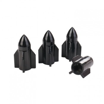 4PCS Rocket design Car Truck Air Port Cover Tire Rim Valve Wheel Stem Caps Motorcycle Bicycle Wheel Tire Valve Cap Car Styling