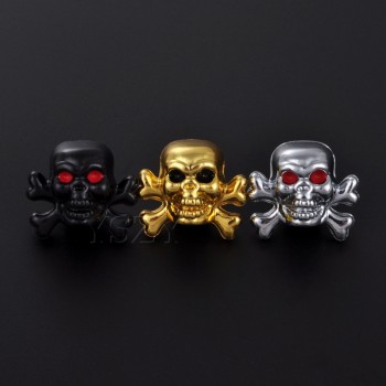 4pcs/lot Universal Skull Bike Moto Car Tires Valve Caps Wheel Tyre Stems Air Cap Dust Airtight Cover For Audi Ford BMW Styling