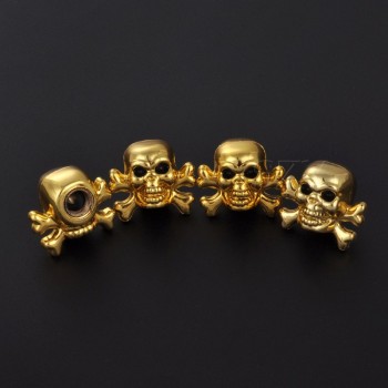 4pcs/lot Universal Skull Bike Moto Car Tires Valve Caps Wheel Tyre Stems Air Cap Dust Airtight Cover For Audi Ford BMW Styling
