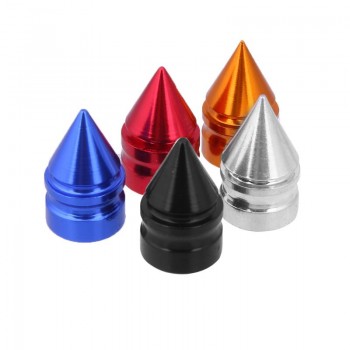 4pcs Car Accessories Aluminum Car Wheel Tires Valve Caps Auto Motorcycle Airtight Stem Air Caps Cone Shaped Dust Covers