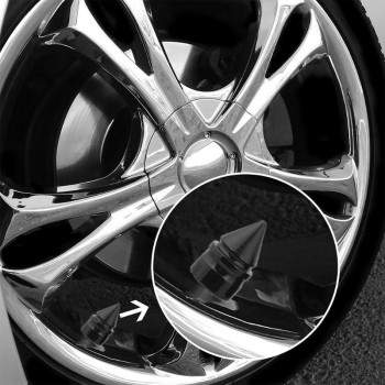 4pcs Car Accessories Aluminum Car Wheel Tires Valve Caps Auto Motorcycle Airtight Stem Air Caps Cone Shaped Dust Covers
