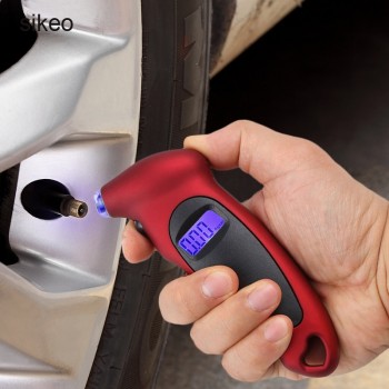 sikeo Digital Tire Pressure Gauge Meter Bicycle Bike Car Tire Diagnostic Tool  0-150 PSI Backlight LCD Air Pressure Gauge Tester