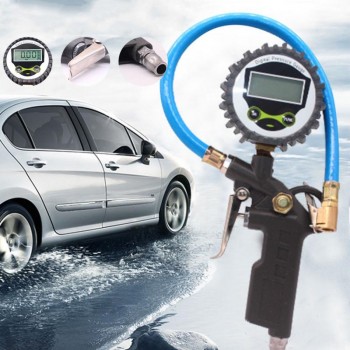 Car Auto Digital Tire Pressure Gauge Meter Tire Air Inflator Tool 220PSI