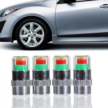 4PC/Set Car-Styling Auto Car Tire Pressure Valve Stem Caps 2.4bar 36PSI Tyre Pressure Monitoring Tools Kit Sensor Eye Air Alert