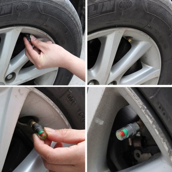 4PC/Set Car-Styling Auto Car Tire Pressure Valve Stem Caps 2.4bar 36PSI Tyre Pressure Monitoring Tools Kit Sensor Eye Air Alert