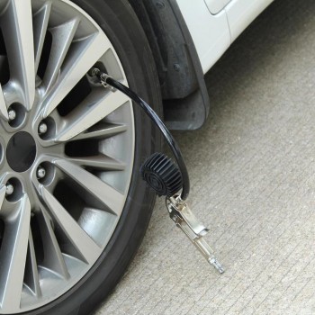 Automobile Car Tyre Pressure Gauge Lock On Chuck Flexible Hose 0-220psi Tire Inflator Pump with Air Pressure Gauge Pistol
