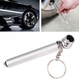 Vehemo Mini 5-50 LBS Auto Vehicle Car Motor Tyre Tire Air Pressure Test Meter Gauge Pen Key Chain Pendant  Car Diagnostic Tools