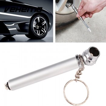 Vehemo Mini 5-50 LBS Auto Vehicle Car Motor Tyre Tire Air Pressure Test Meter Gauge Pen Key Chain Pendant  Car Diagnostic Tools