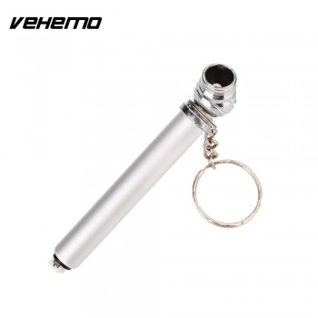 Vehemo Mini 5-50 LBS Auto Vehicle Car Motor Tyre Tire Air Pressure Test Meter Gauge Pen Key Chain Pendant  Car Diagnostic Tools