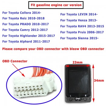 Tire Pressure Monitoring System Switch TPMS OBD Embedded Monitor Button For Toyota Camry Highlander Corolla RAV4 PRADO Yaris