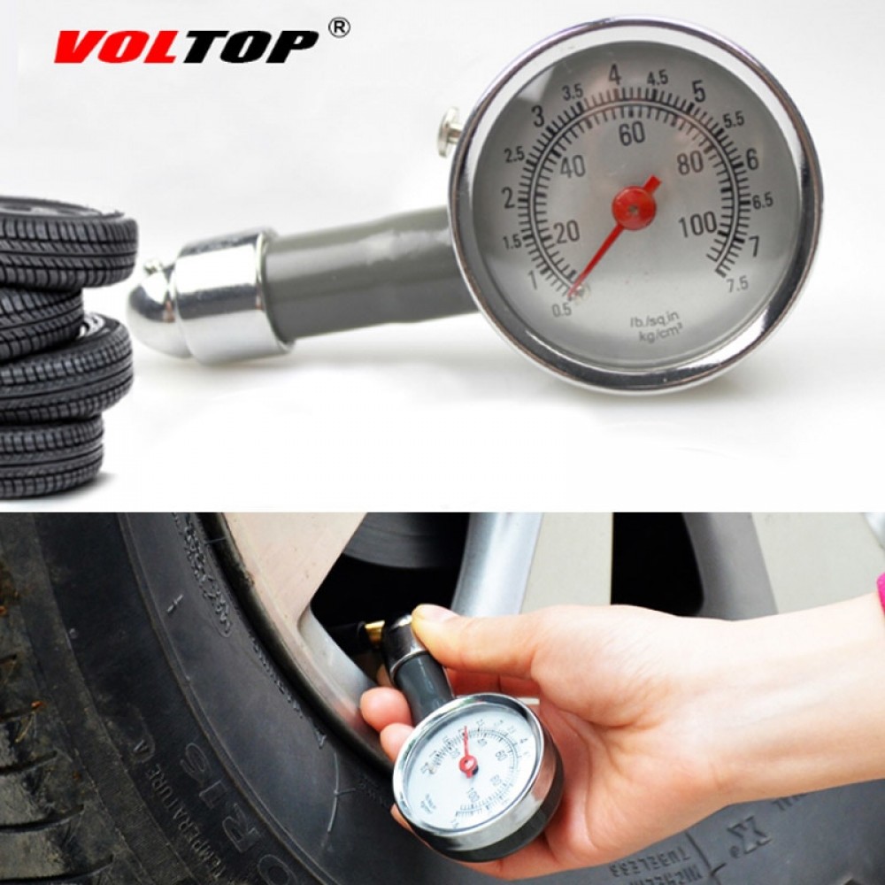 VOLTOP Tire Pressure Monitor Systems Meter Car Accessories Bike Motor Car Safety Air Pressure Dial Meter