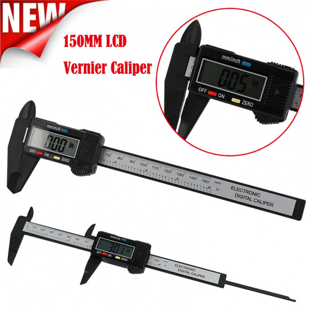 Popular 150MM 6inch LCD Digital Electronic Vernier Caliper Gauge Micrometer car-detector car-styling diagnostic-tool automoblies