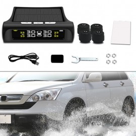 Solar/USB Tire Air Pressure Gauge Meter Set Digital LCD Display Car Wheel Tyre Diagnostic Tools DXY88