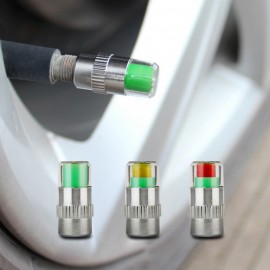 4Pcs 2.4 Bar 36 PSI Air Warning Alert Tire Valve Pressure Sensor Monitor Tyre Cap Indicator For Auto Car 3 Color Eye Alert