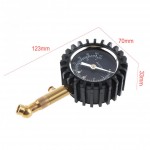 100 PSI Universal ABS + Metal Car Tire Pressure Gauge with Short Pressure Measuring Valve and Silicone Protective Sleeve