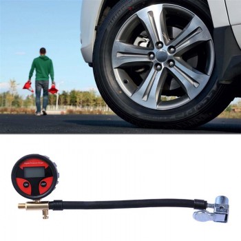 1pc Auto Car Tire Pressure Gauge Meter Digital Portable Durable Tire Inflation Decompression Pump For Motorcycle Truck Car