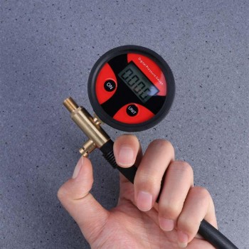1pc Auto Car Tire Pressure Gauge Meter Digital Portable Durable Tire Inflation Decompression Pump For Motorcycle Truck Car
